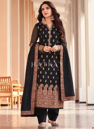 Black Embroidery Designer Salwar Kameez