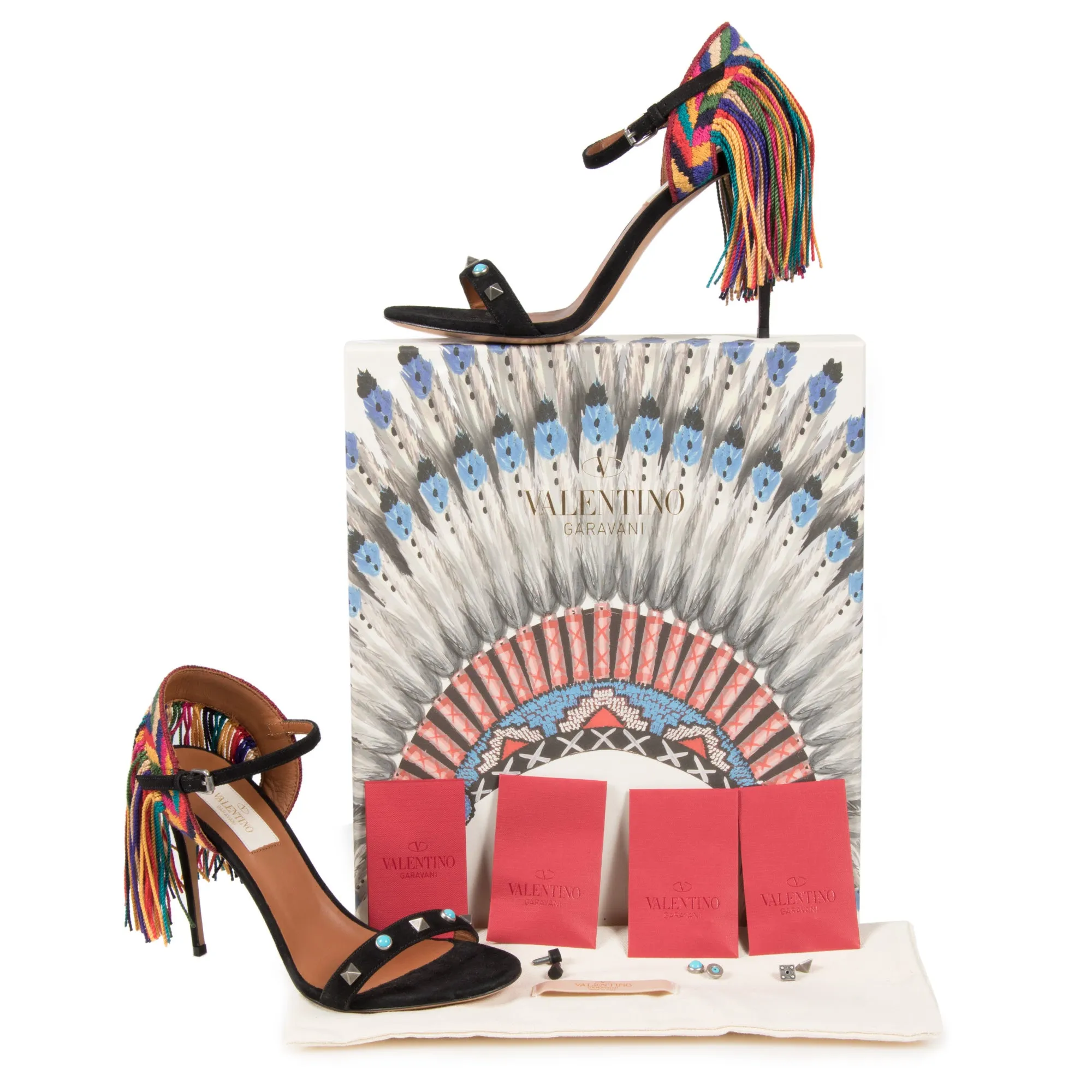 Black Rockstud Rolling Sandals