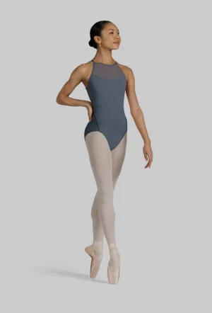 Bloch Cassia Graphite Ladies High Neck Open Back Leotard