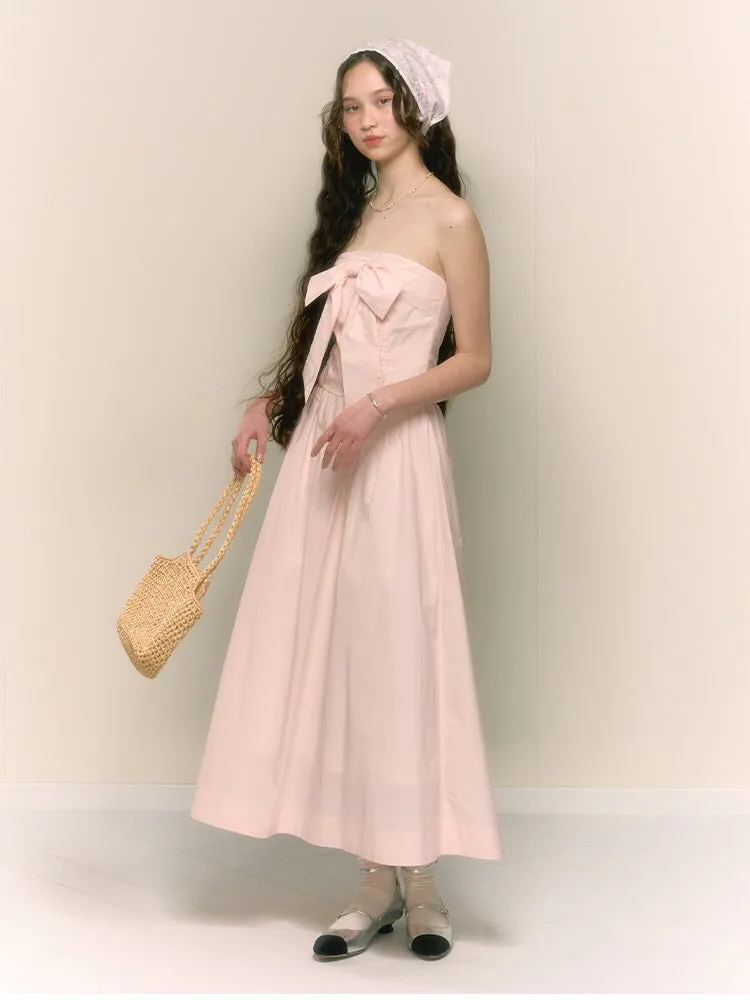 Blush Bow Midi Dress