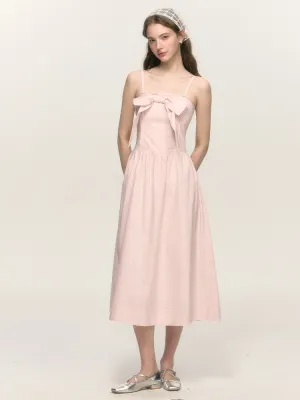 Blush Bow Midi Dress
