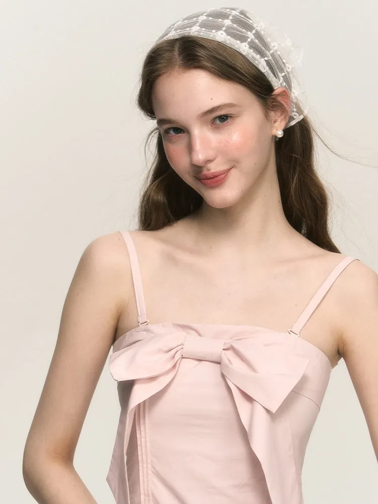 Blush Bow Midi Dress