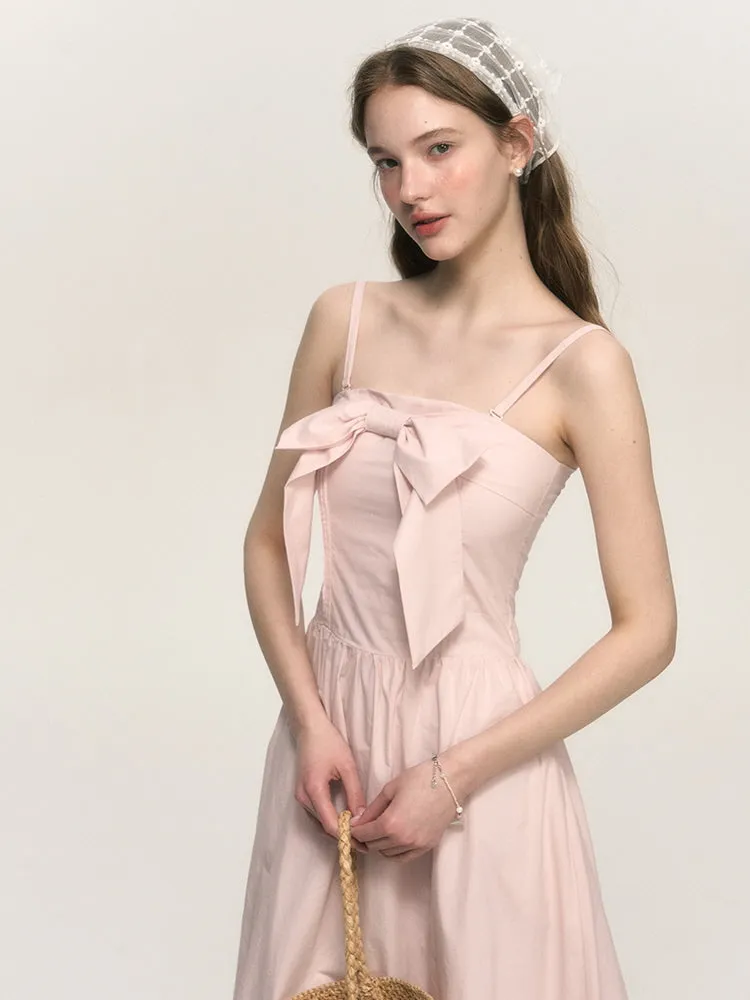 Blush Bow Midi Dress