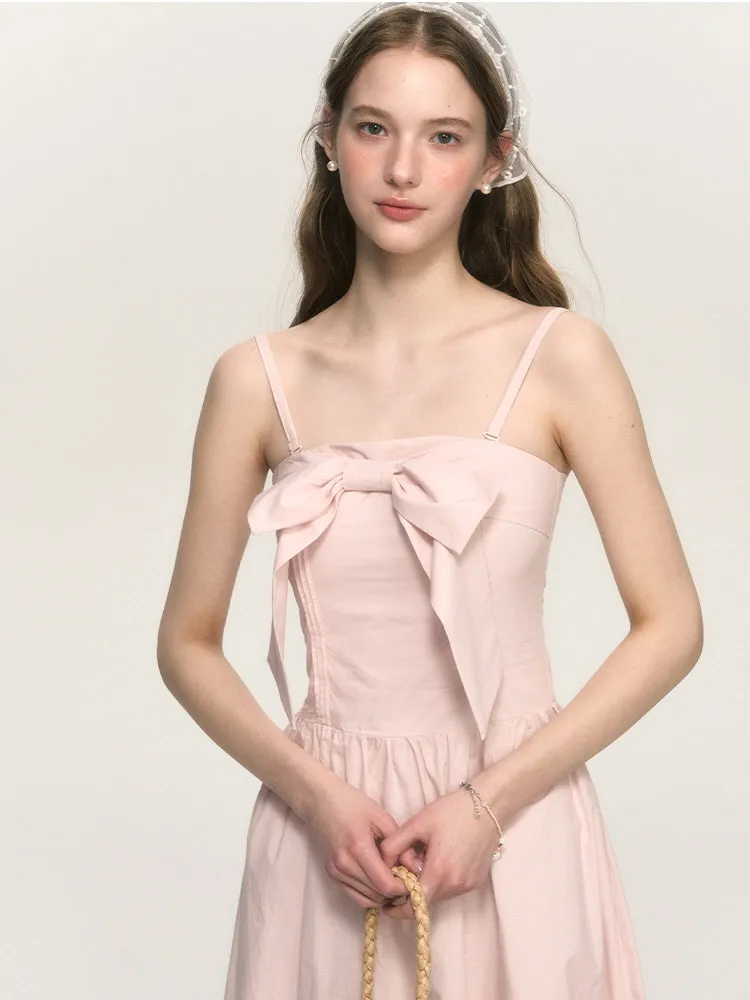 Blush Bow Midi Dress