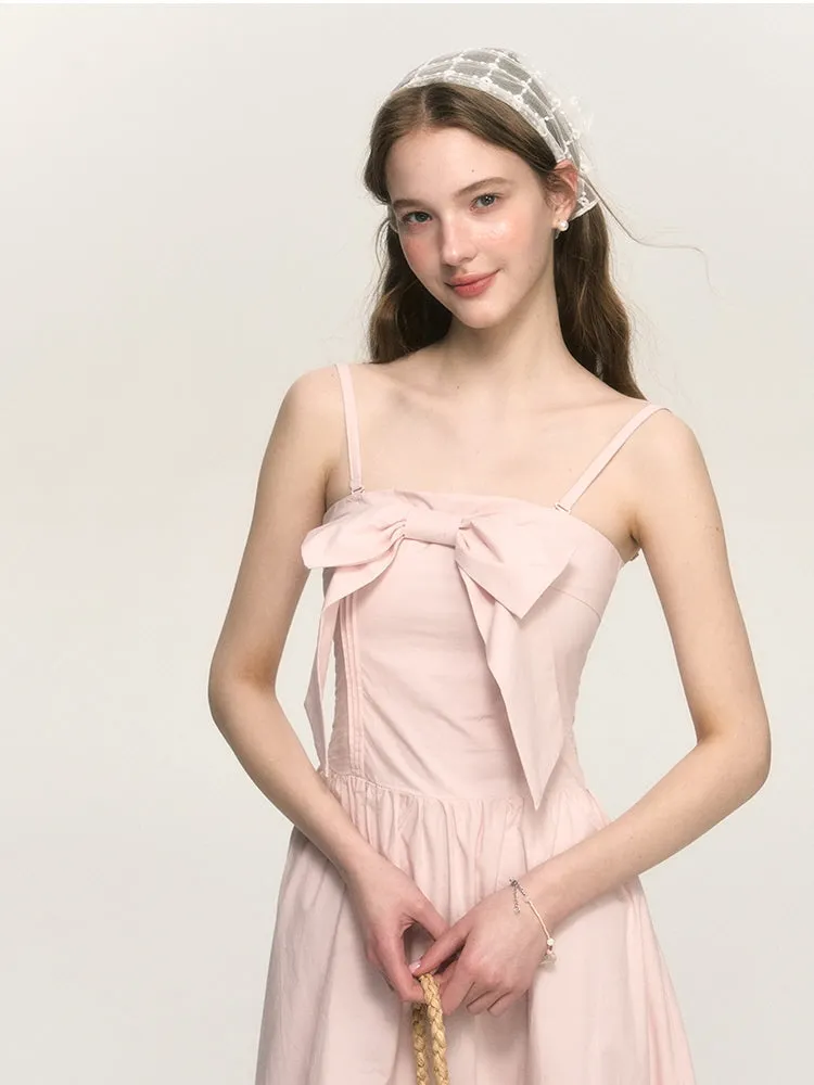 Blush Bow Midi Dress