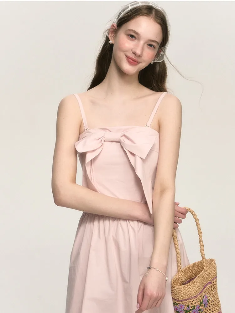Blush Bow Midi Dress