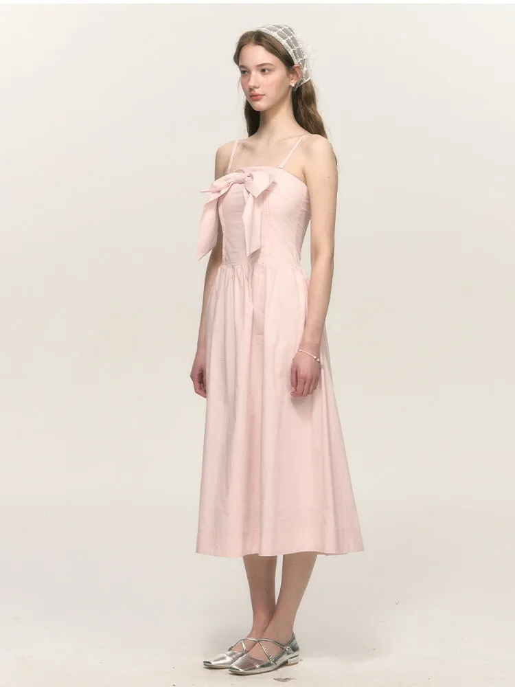 Blush Bow Midi Dress