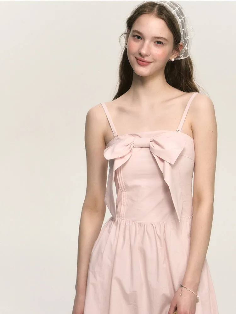 Blush Bow Midi Dress