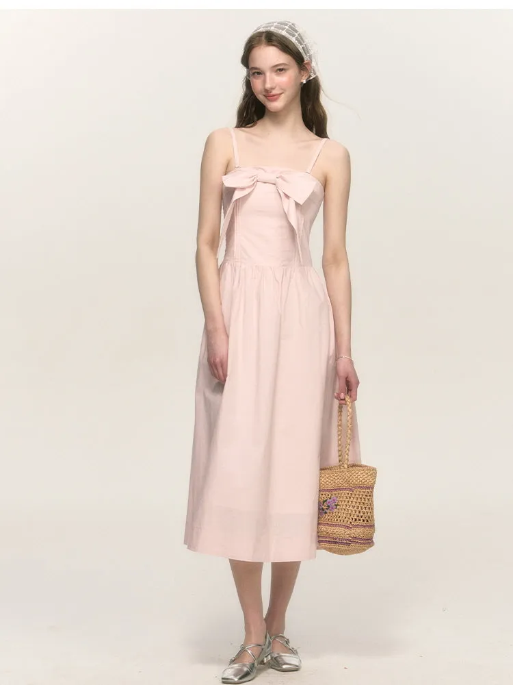 Blush Bow Midi Dress