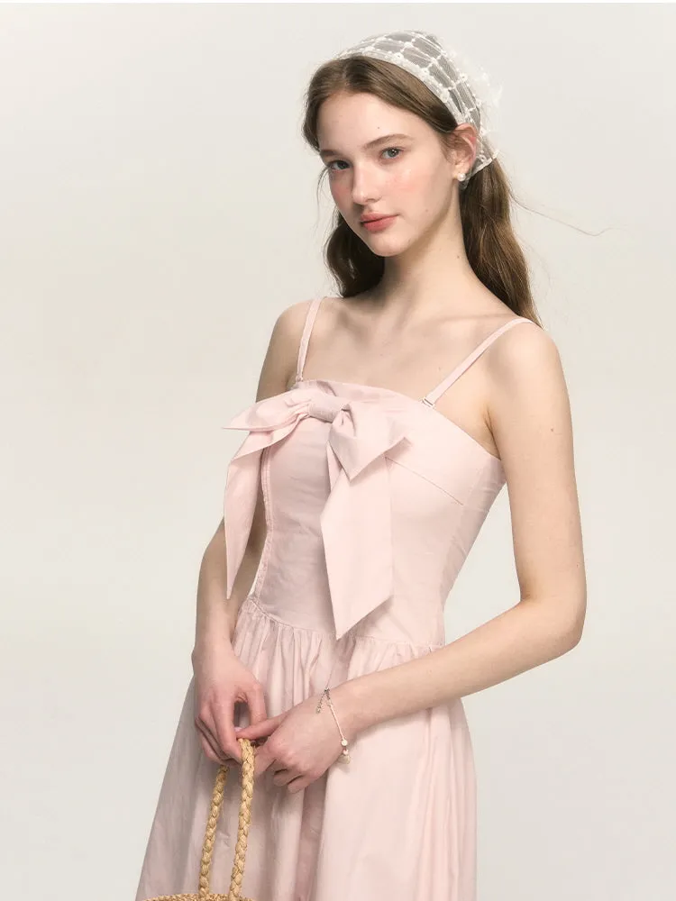 Blush Bow Midi Dress