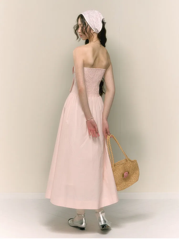 Blush Bow Midi Dress
