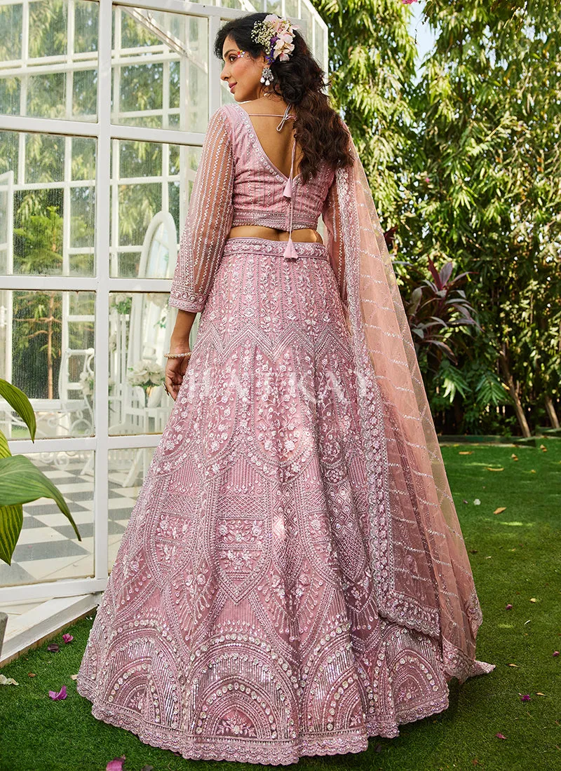Blush Pink Bridal Lehenga Choli