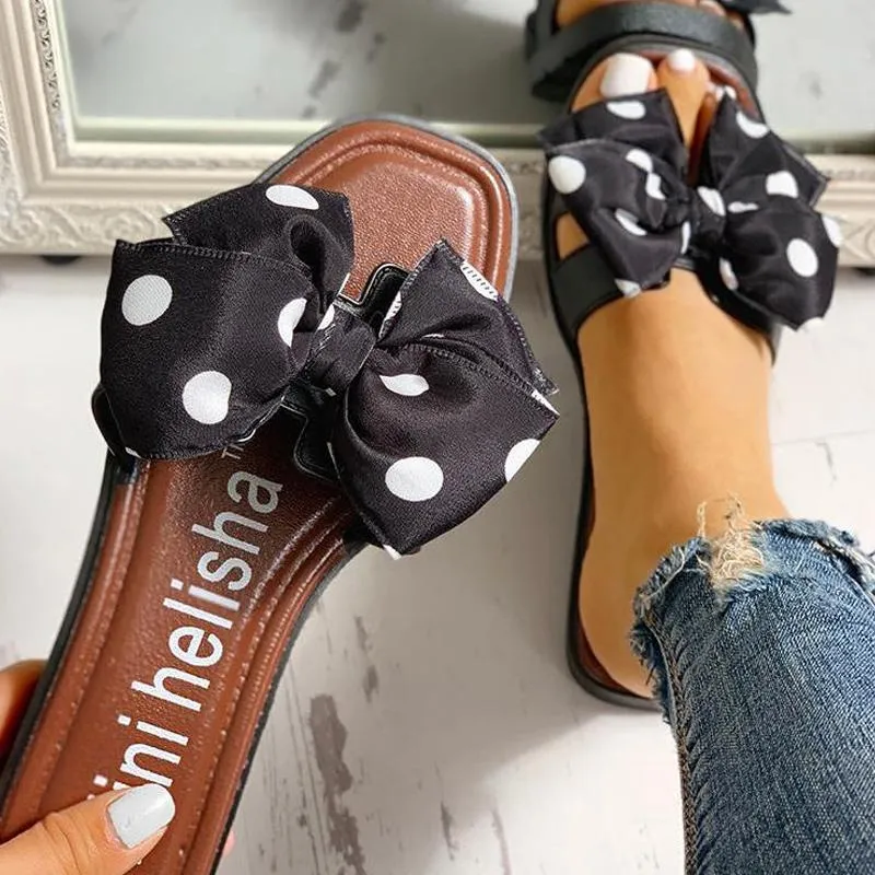 Bowknot Design Open Toe Sandals