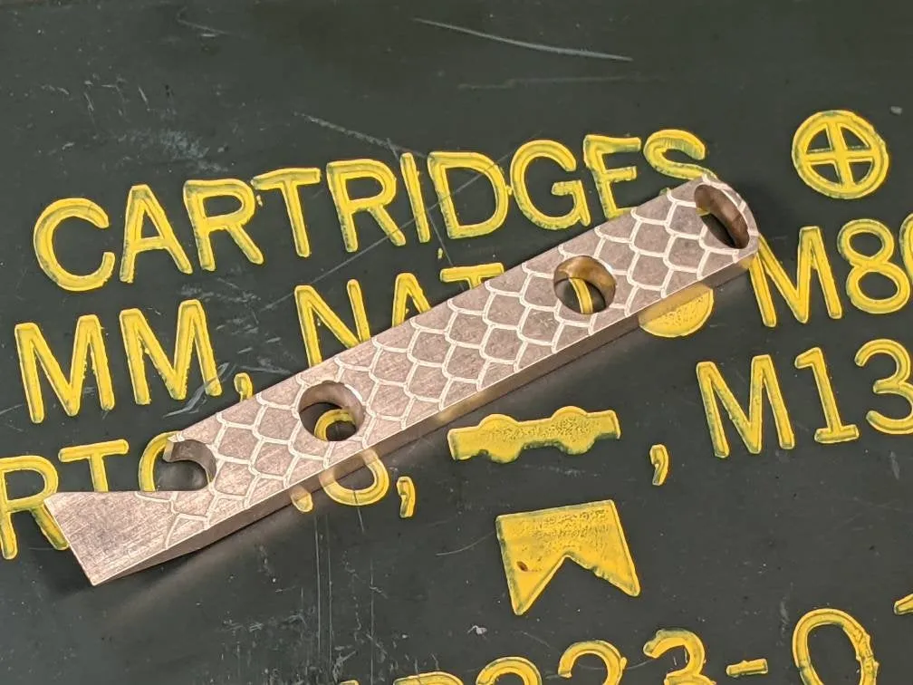 Brass Dragon Scale Pattern Pry Bar