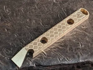 Brass Dragon Scale Pattern Pry Bar