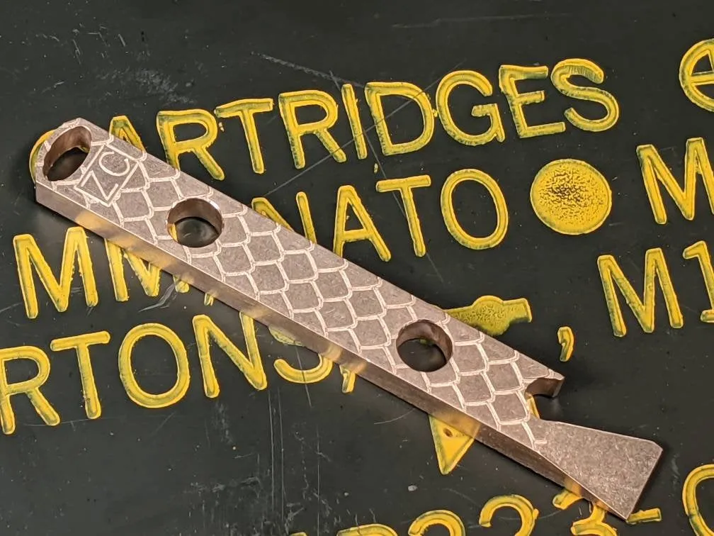 Brass Dragon Scale Pattern Pry Bar