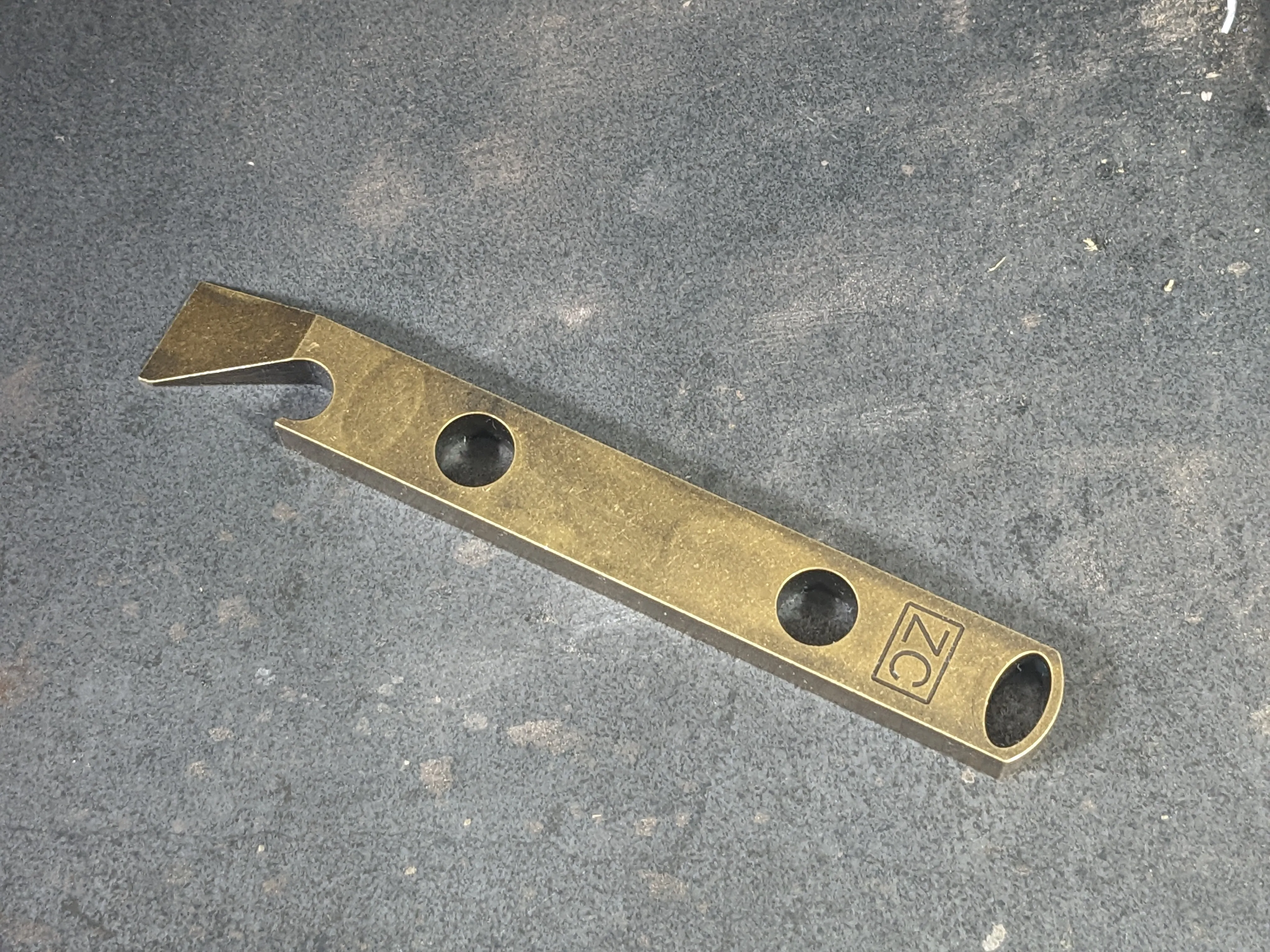 Brass Pry Bar with Patina