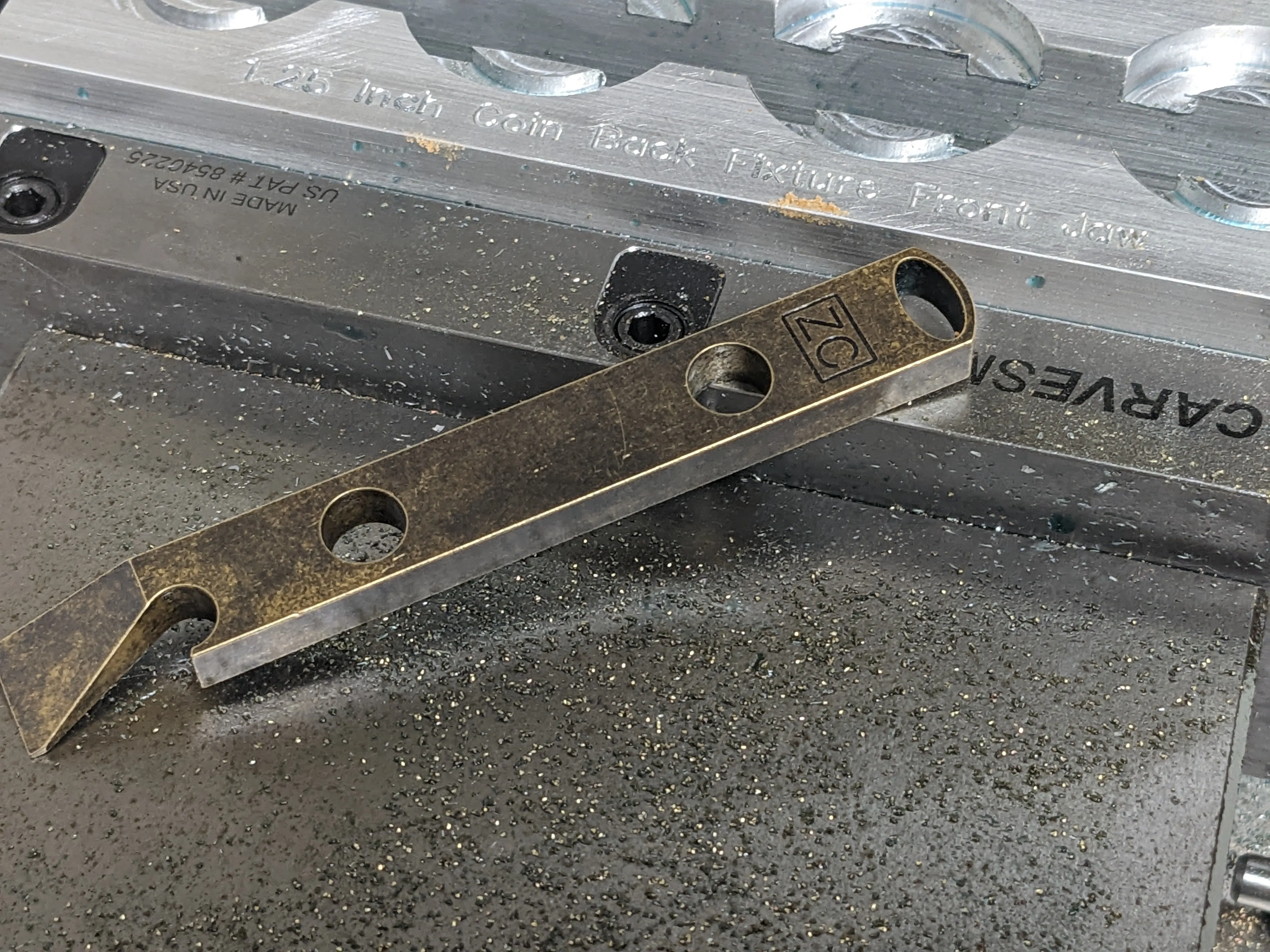 Brass Pry Bar with Patina