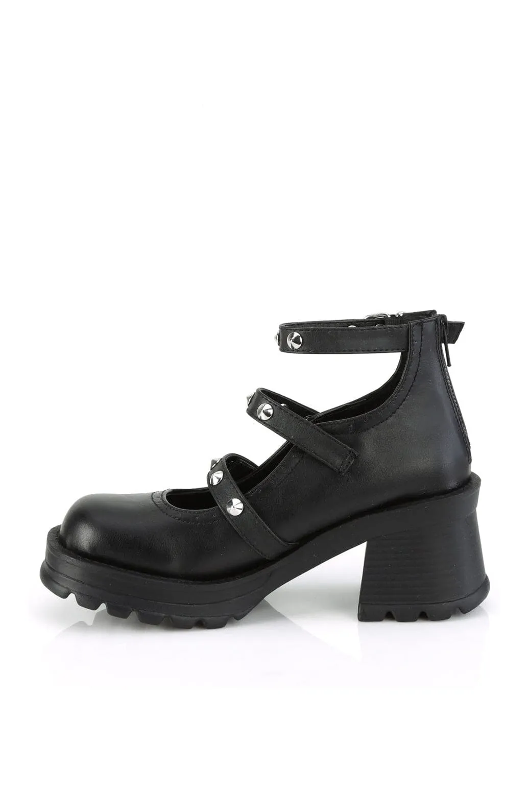 BRATTY-30 Black Vegan Leather Ankle Shoe