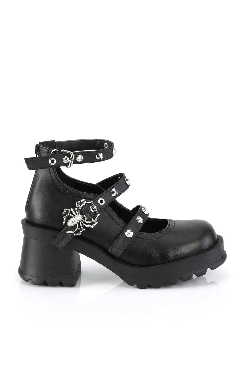 BRATTY-30 Black Vegan Leather Ankle Shoe