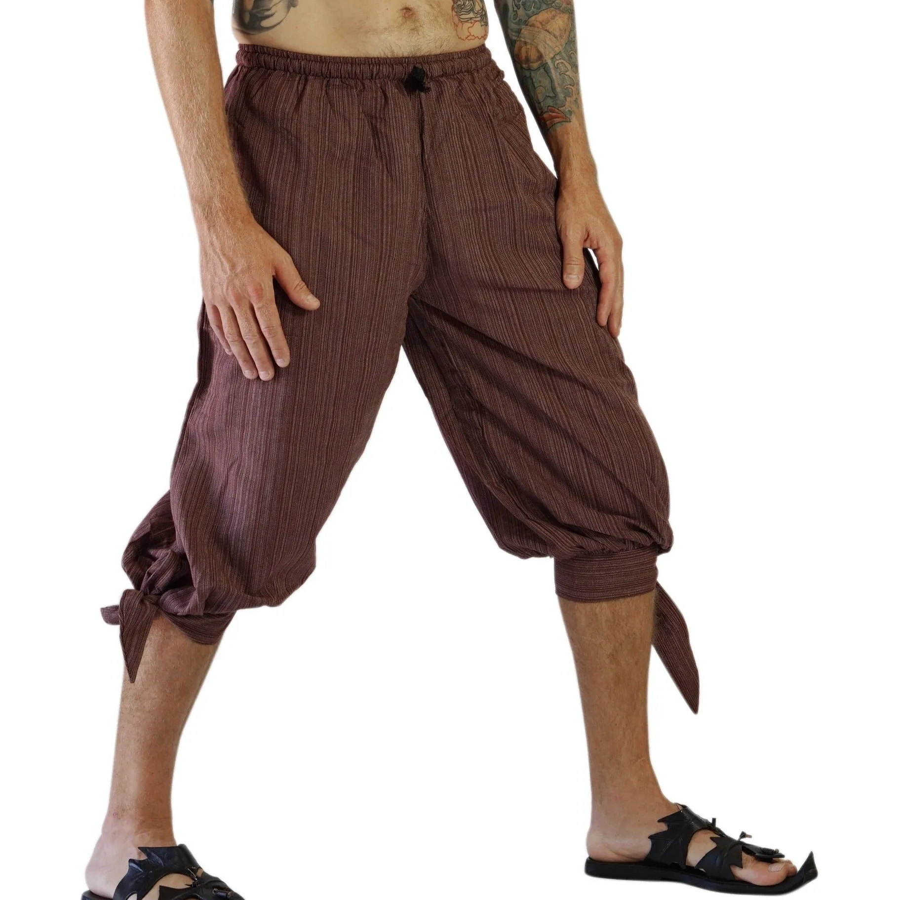 'Buccaneer' Pirate Pants - Striped Brown