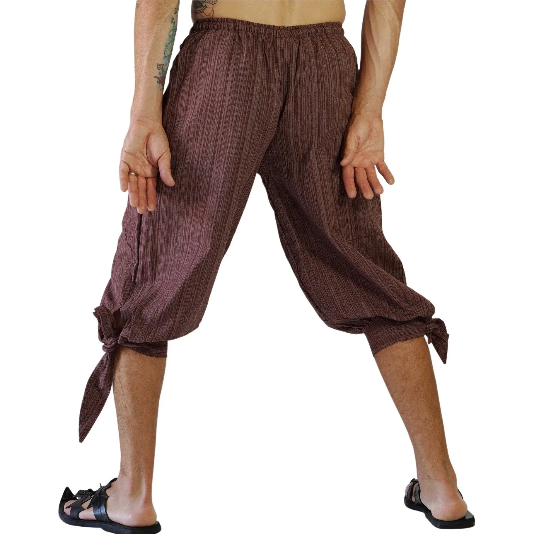 'Buccaneer' Pirate Pants - Striped Brown