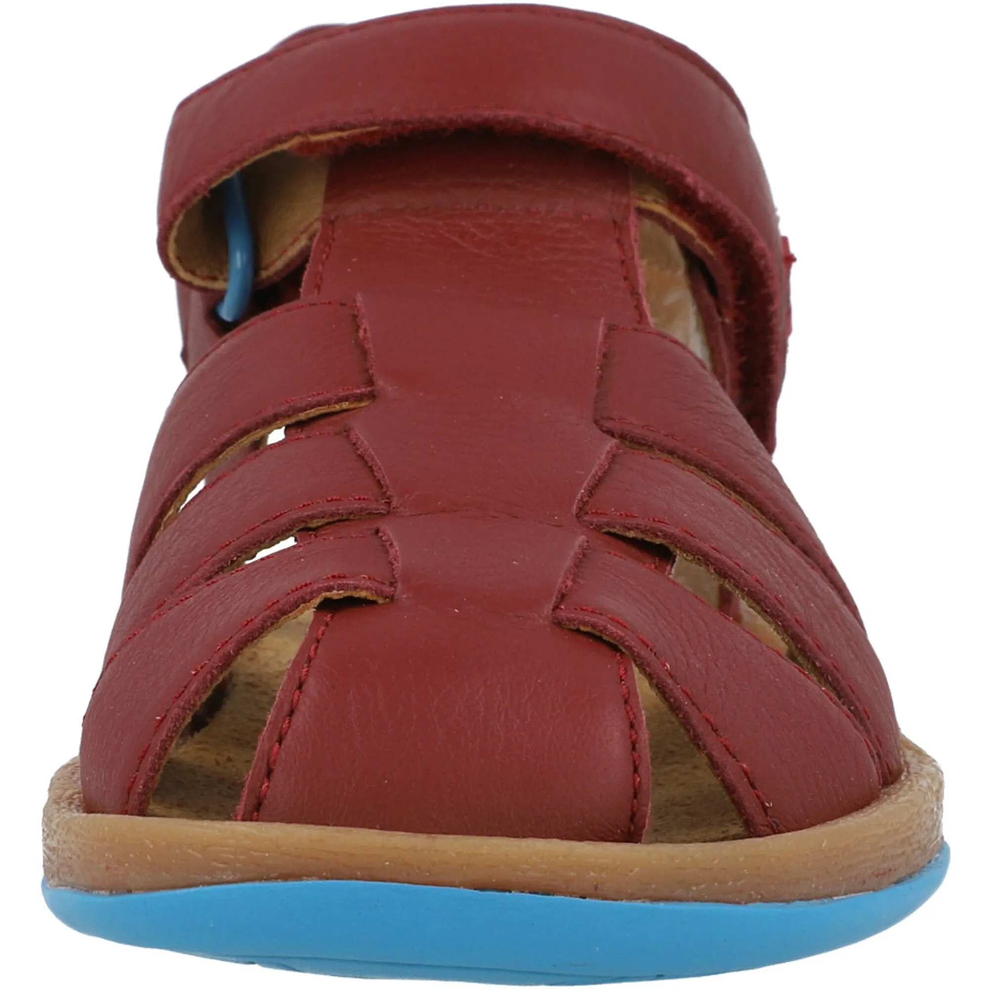 Camper Kids Bicho Burgundy Leather Sandals