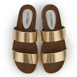 Cape Robbin Alisa-1 Gold Sandals Gold