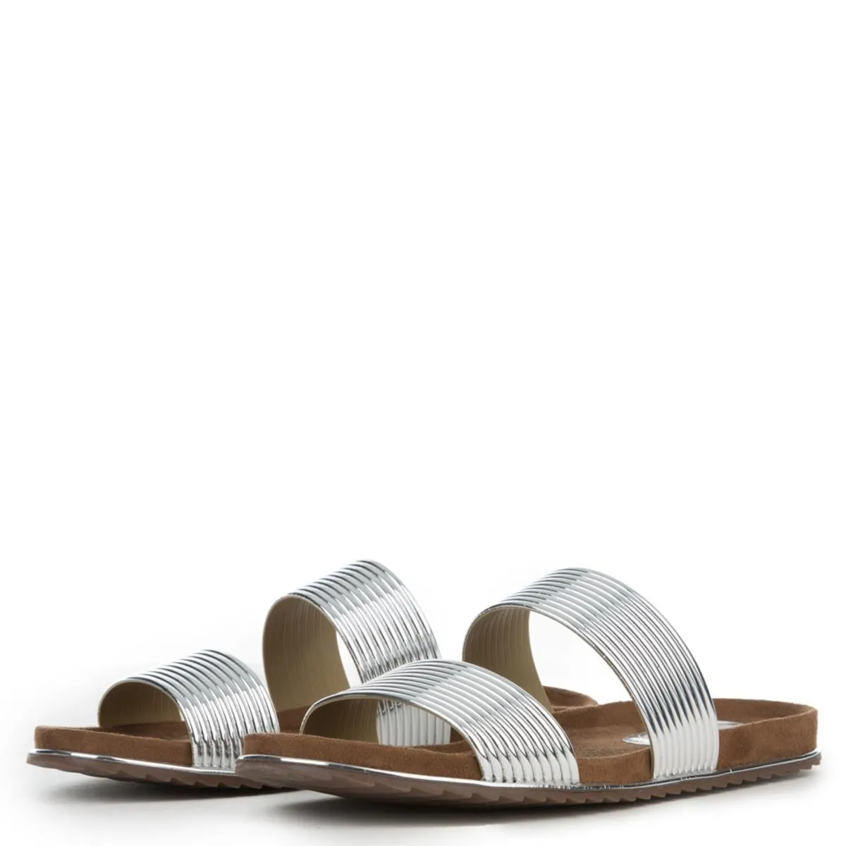 Cape Robbin Alisa-1 Silver Sandals Silver