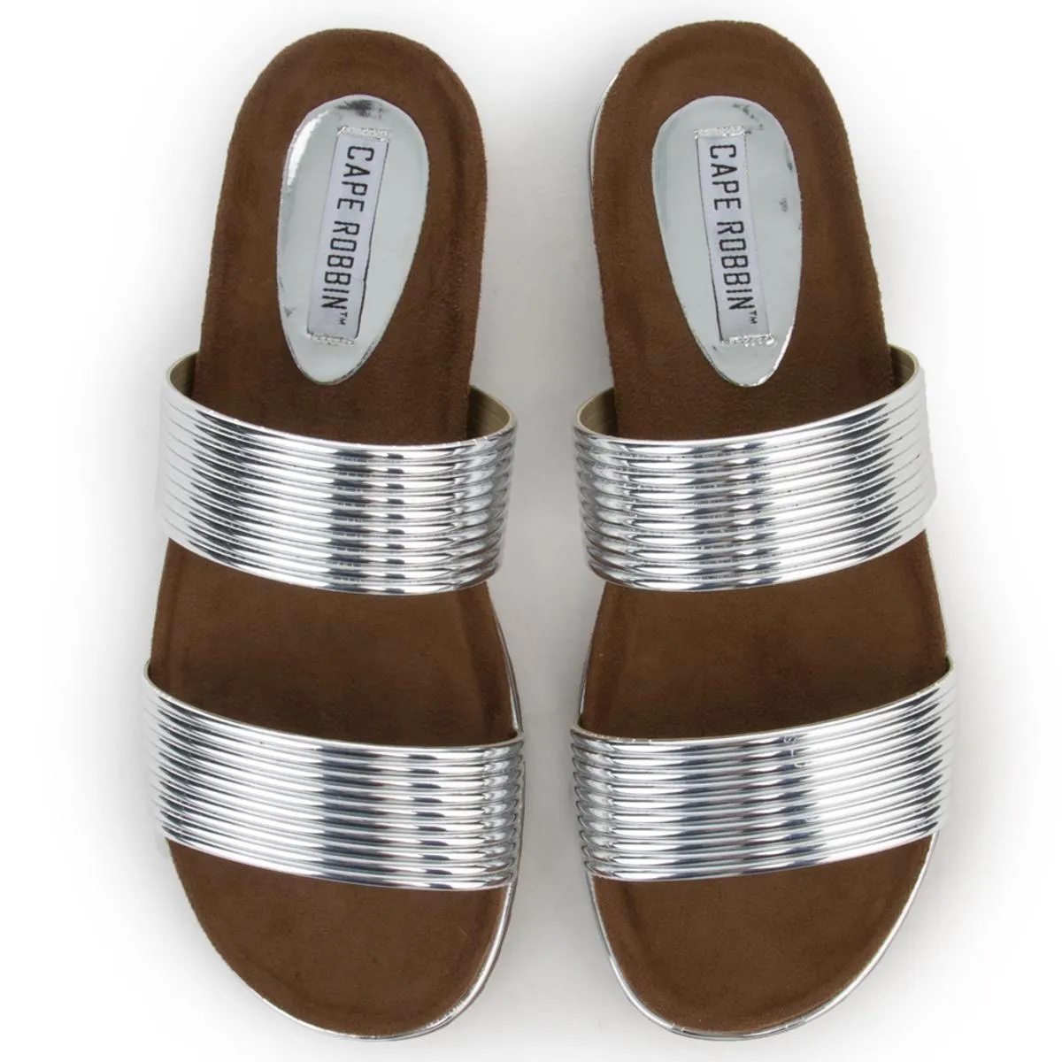 Cape Robbin Alisa-1 Silver Sandals Silver