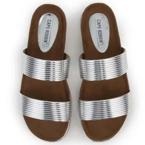Cape Robbin Alisa-1 Silver Sandals Silver