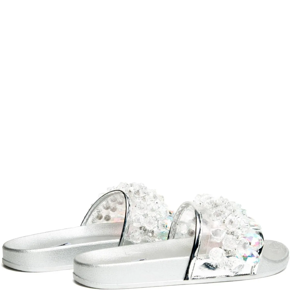 Cape Robbin Moira-63 Silver Slides Silver