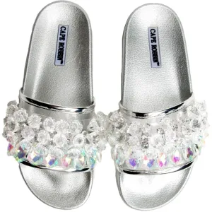 Cape Robbin Moira-63 Silver Slides Silver
