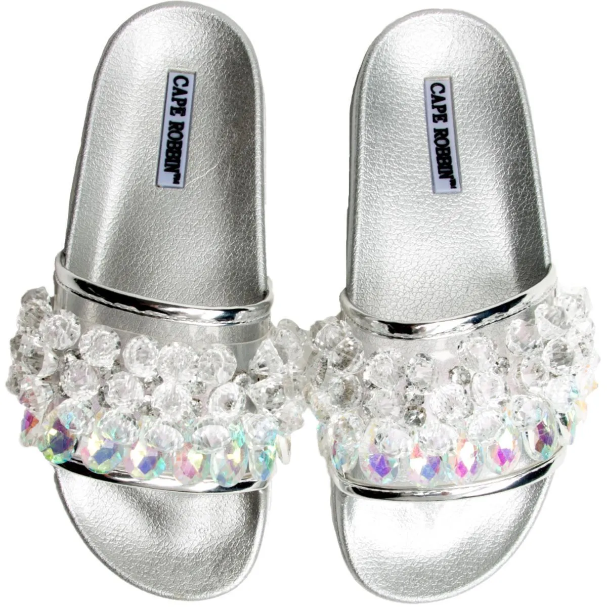 Cape Robbin Moira-63 Silver Slides Silver