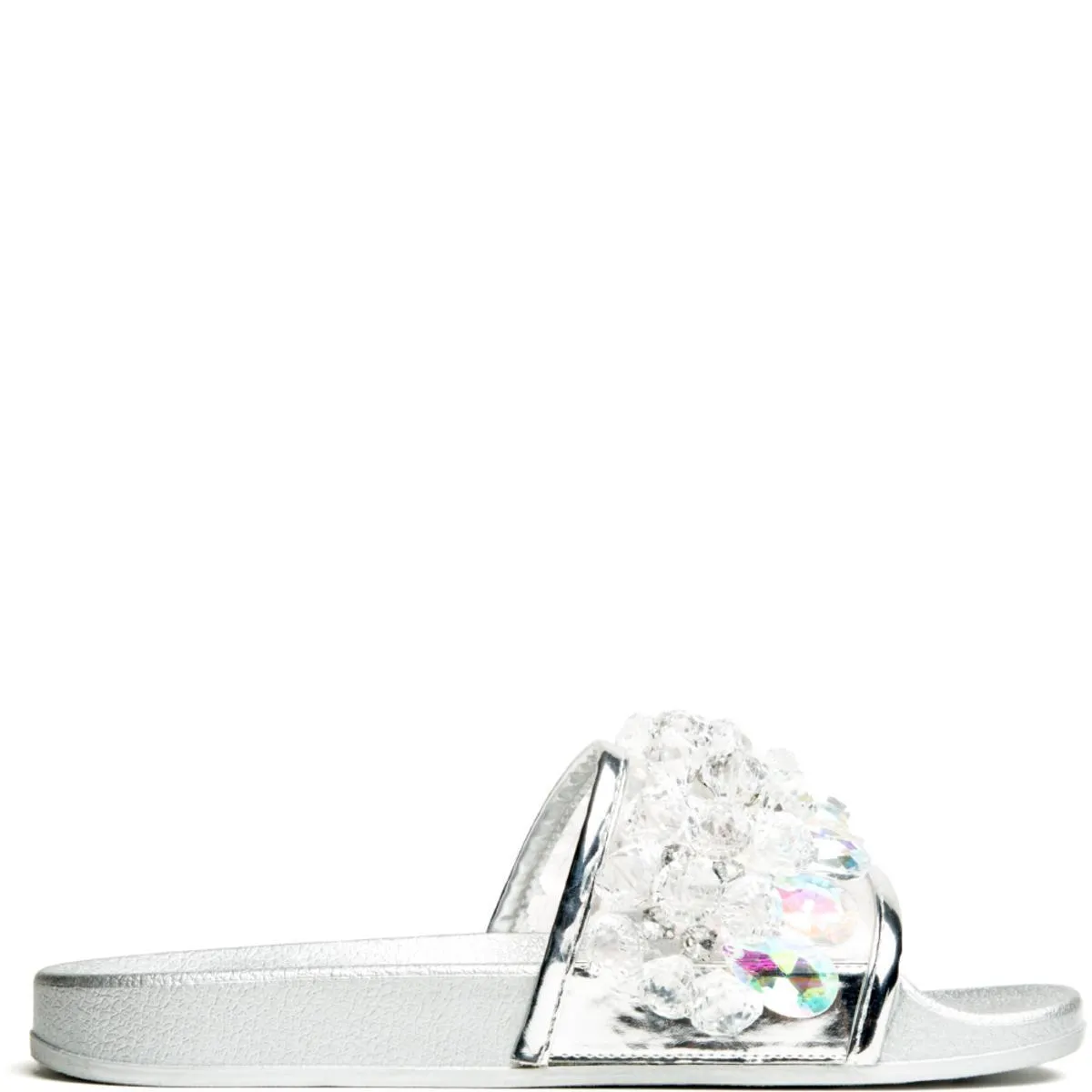 Cape Robbin Moira-63 Silver Slides Silver
