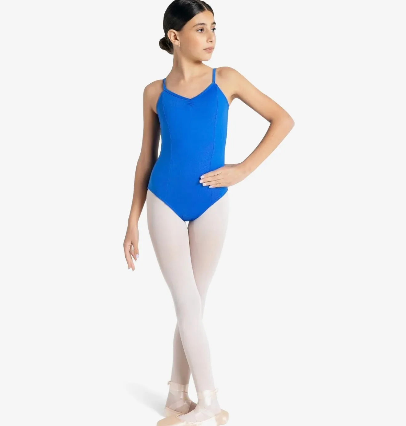 Capezio Vneck Camisole Leotard in Royal: Size 6x/7 to 10/12