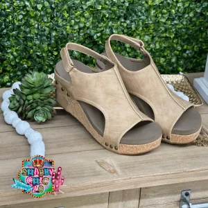 Carley Wedges - Taupe Smooth