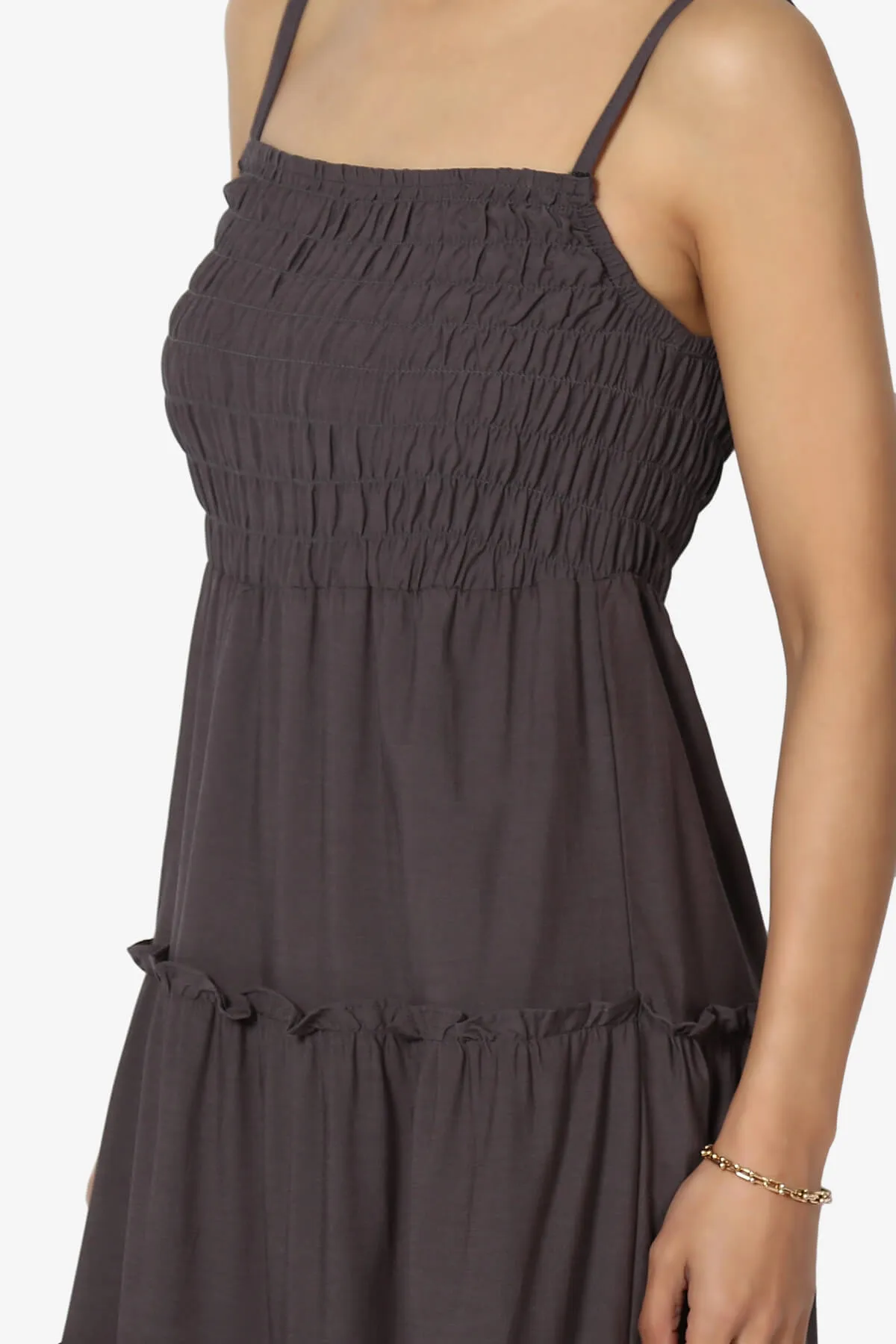 Cassie Smocked Cami Tiered Maxi Dress PLUS