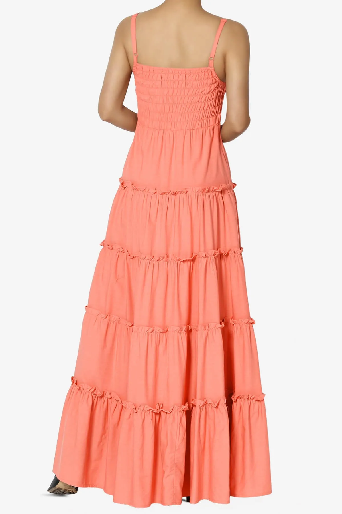 Cassie Smocked Cami Tiered Maxi Dress PLUS
