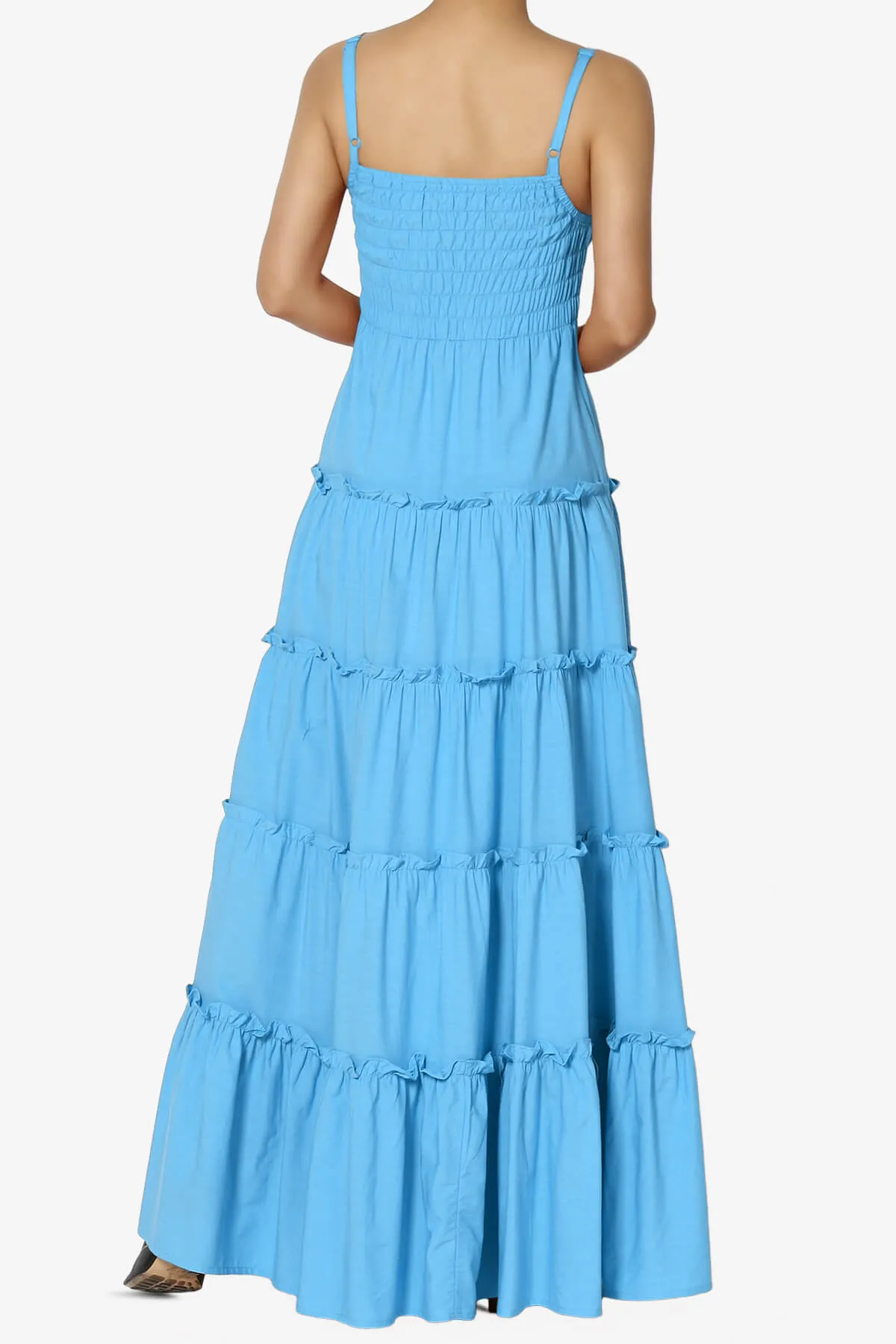 Cassie Smocked Cami Tiered Maxi Dress PLUS