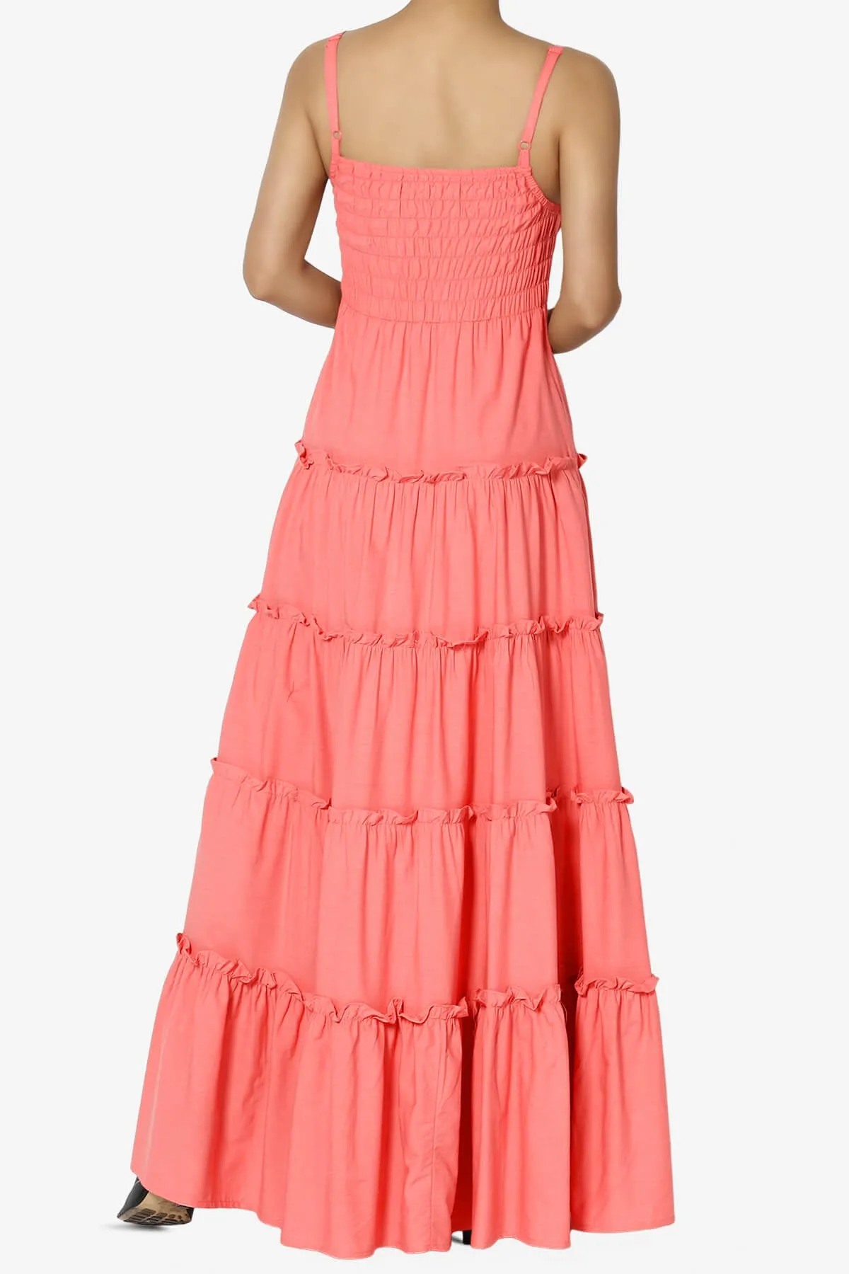 Cassie Smocked Cami Tiered Maxi Dress PLUS