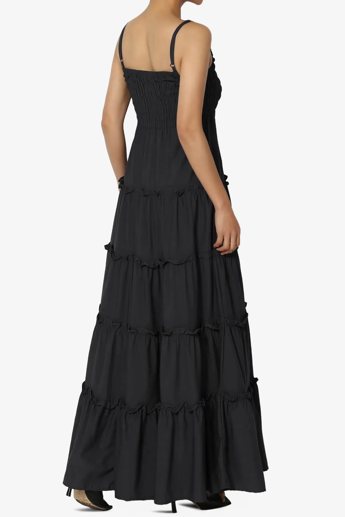 Cassie Smocked Cami Tiered Maxi Dress PLUS