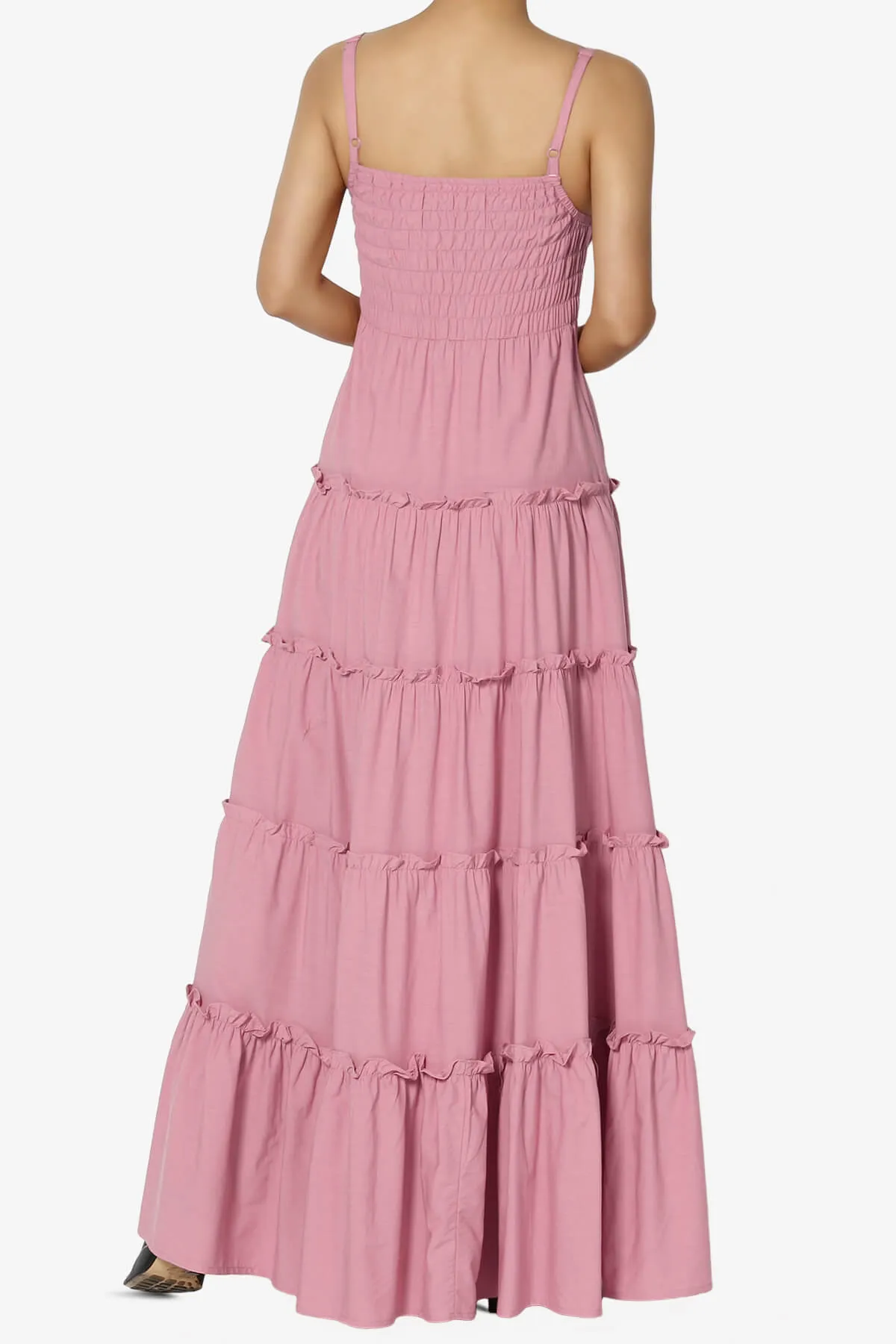 Cassie Smocked Cami Tiered Maxi Dress PLUS