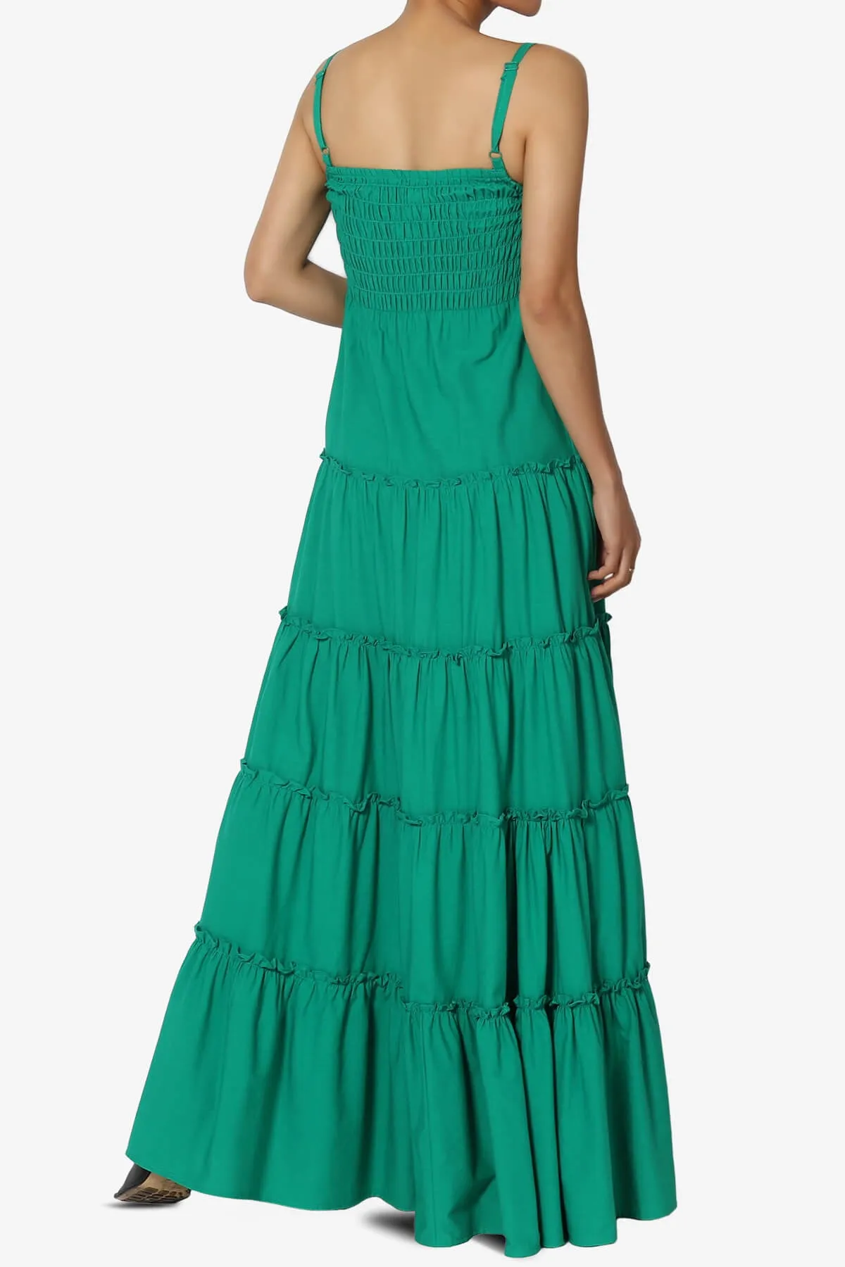 Cassie Smocked Cami Tiered Maxi Dress PLUS