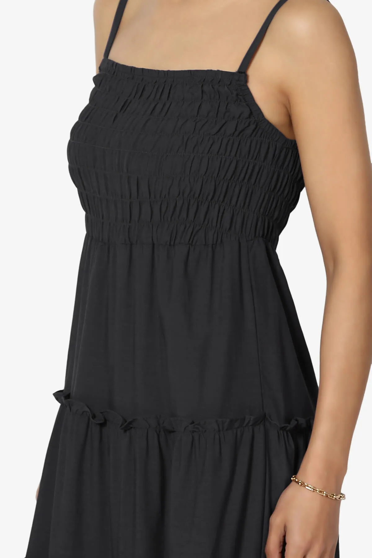 Cassie Smocked Cami Tiered Maxi Dress PLUS