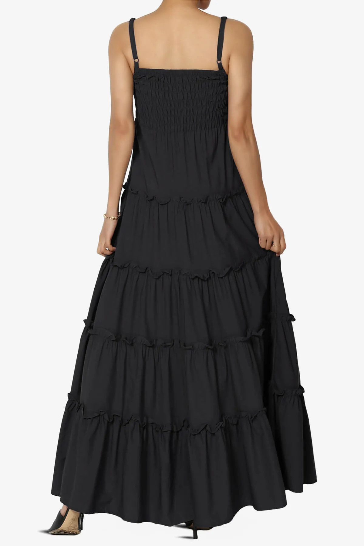 Cassie Smocked Cami Tiered Maxi Dress PLUS