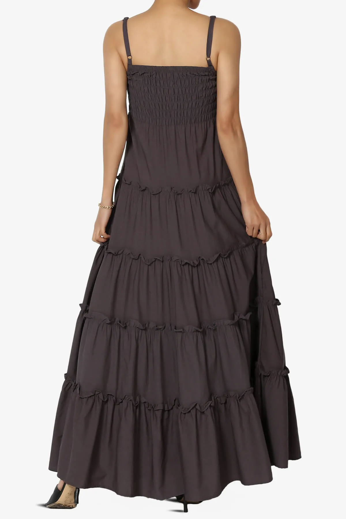 Cassie Smocked Cami Tiered Maxi Dress PLUS