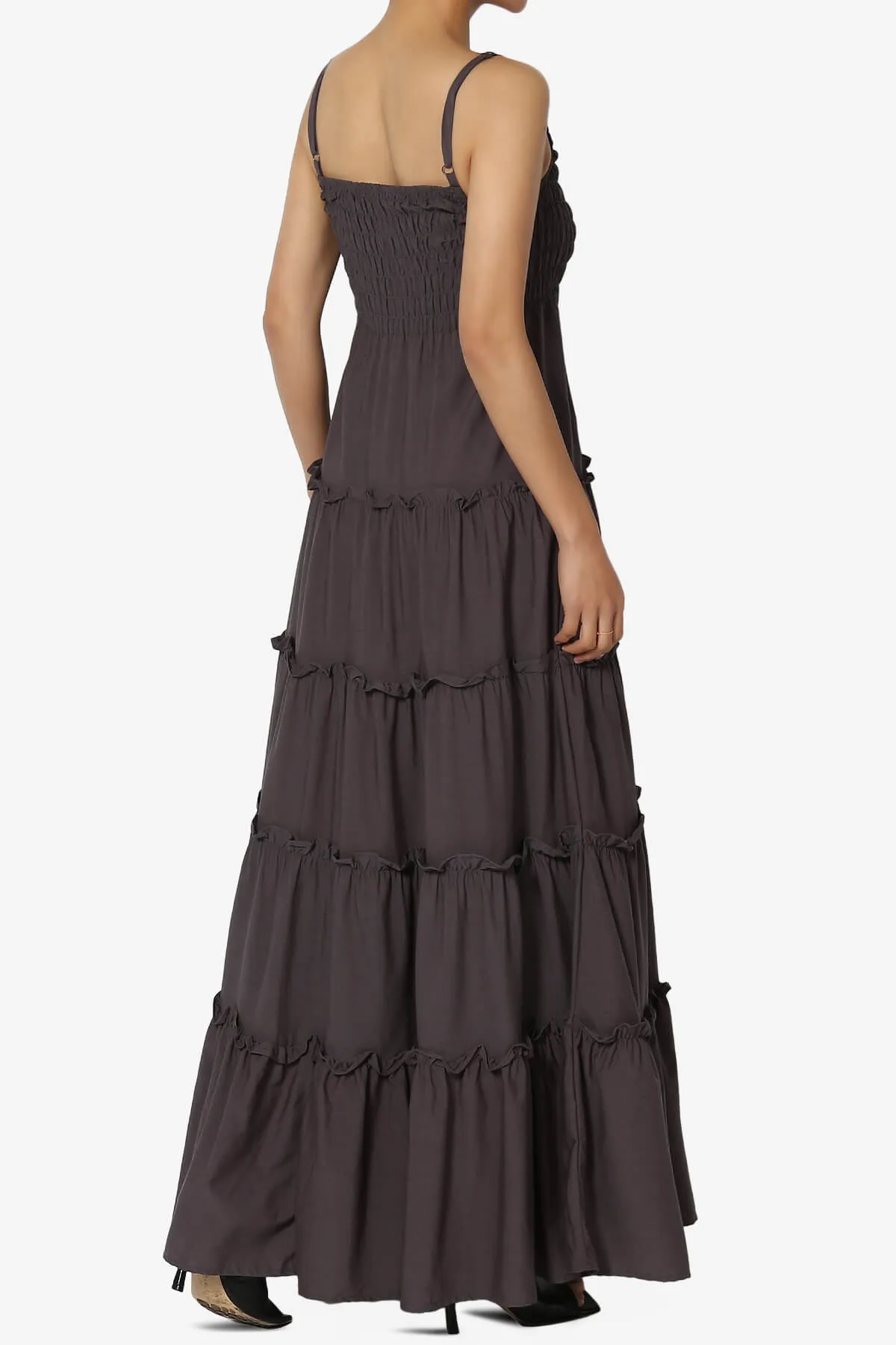 Cassie Smocked Cami Tiered Maxi Dress PLUS