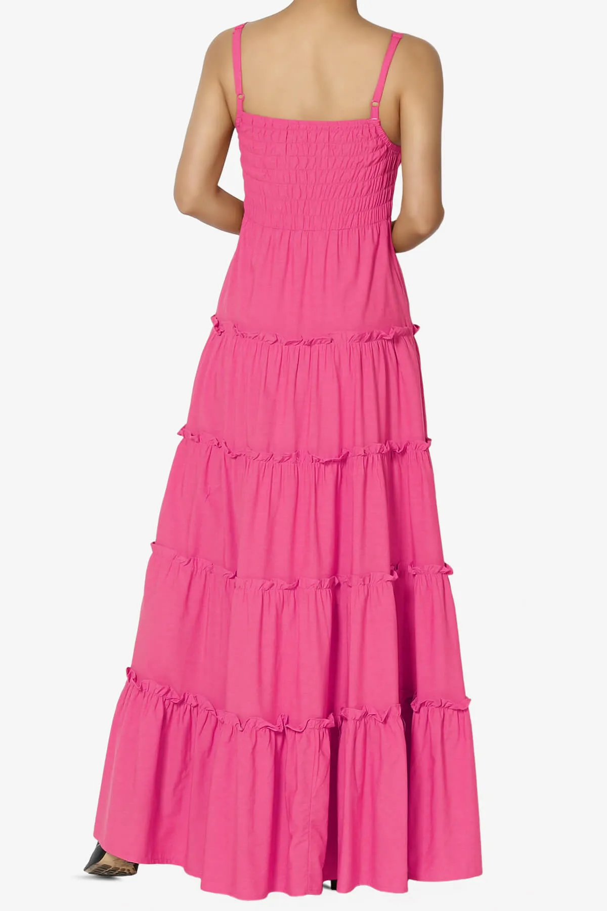 Cassie Smocked Cami Tiered Maxi Dress PLUS