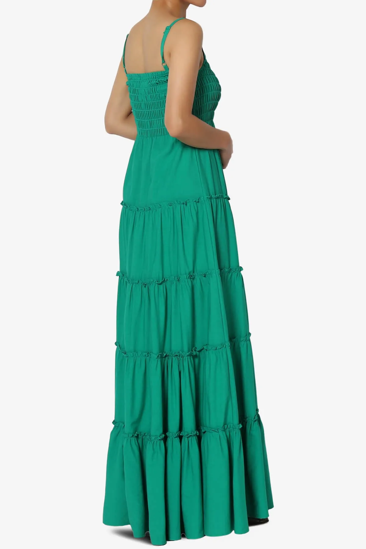 Cassie Smocked Cami Tiered Maxi Dress PLUS